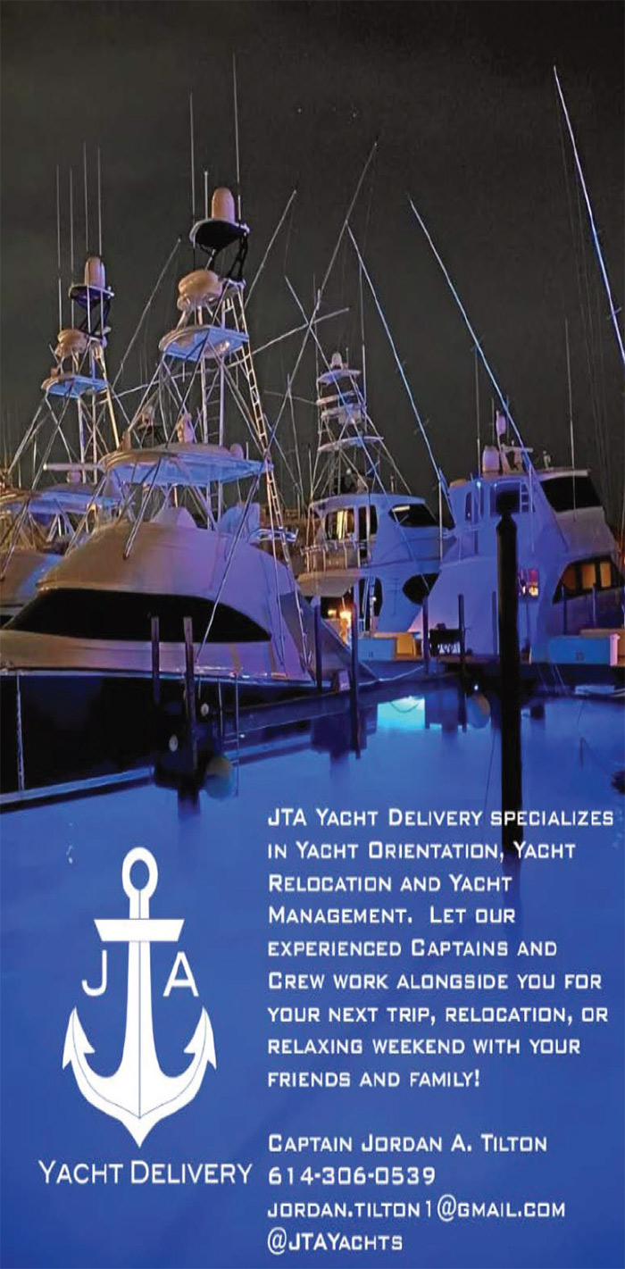 JTA Yacht Delivery Advertisement