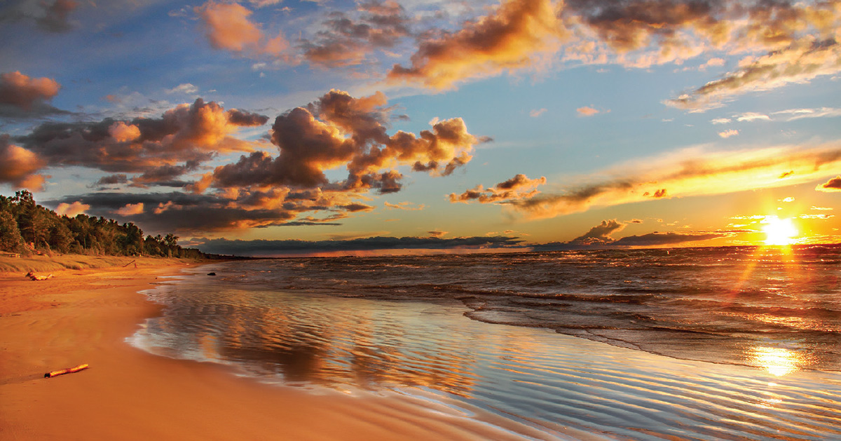 St. Ignace, Mich. during sunset