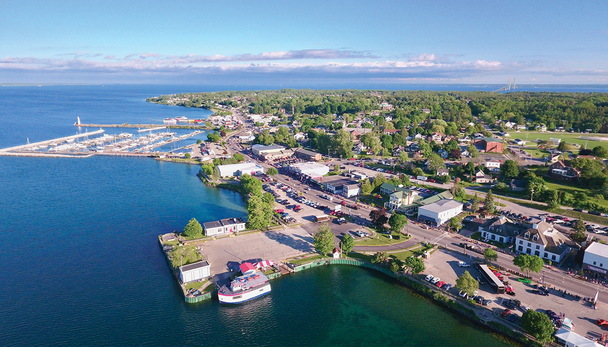St. Ignace, Mich. aerial view