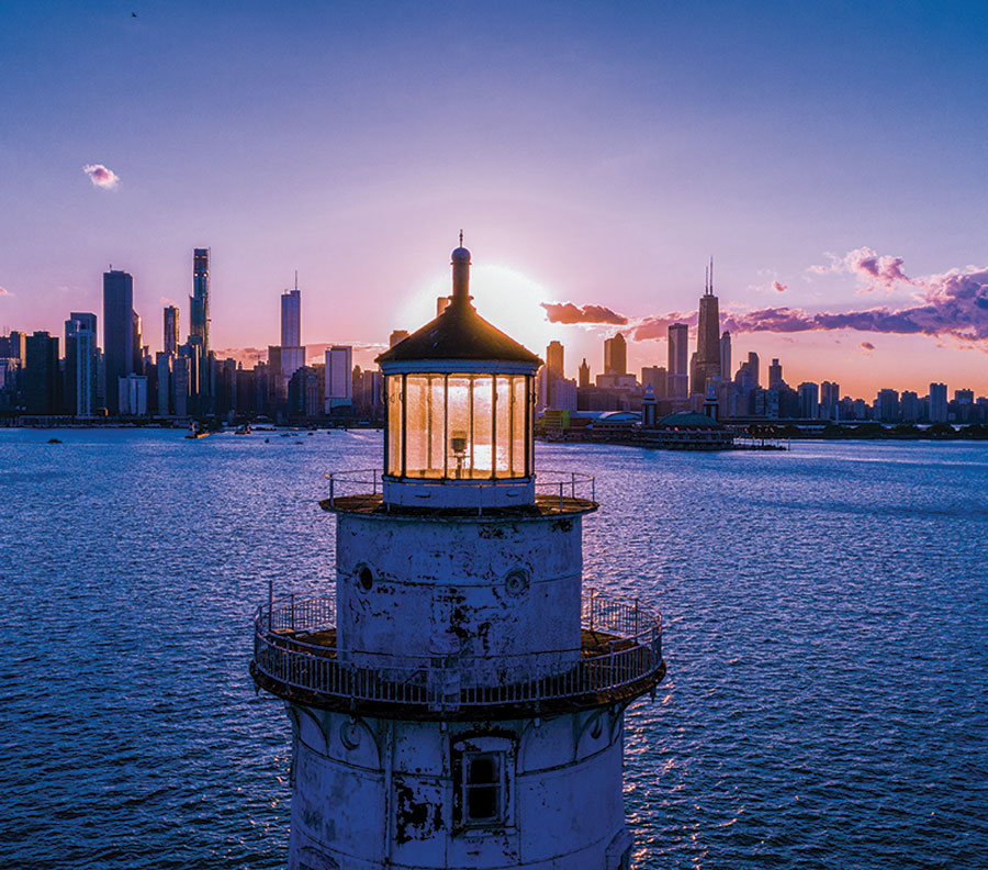 Lighthouse in the sunset