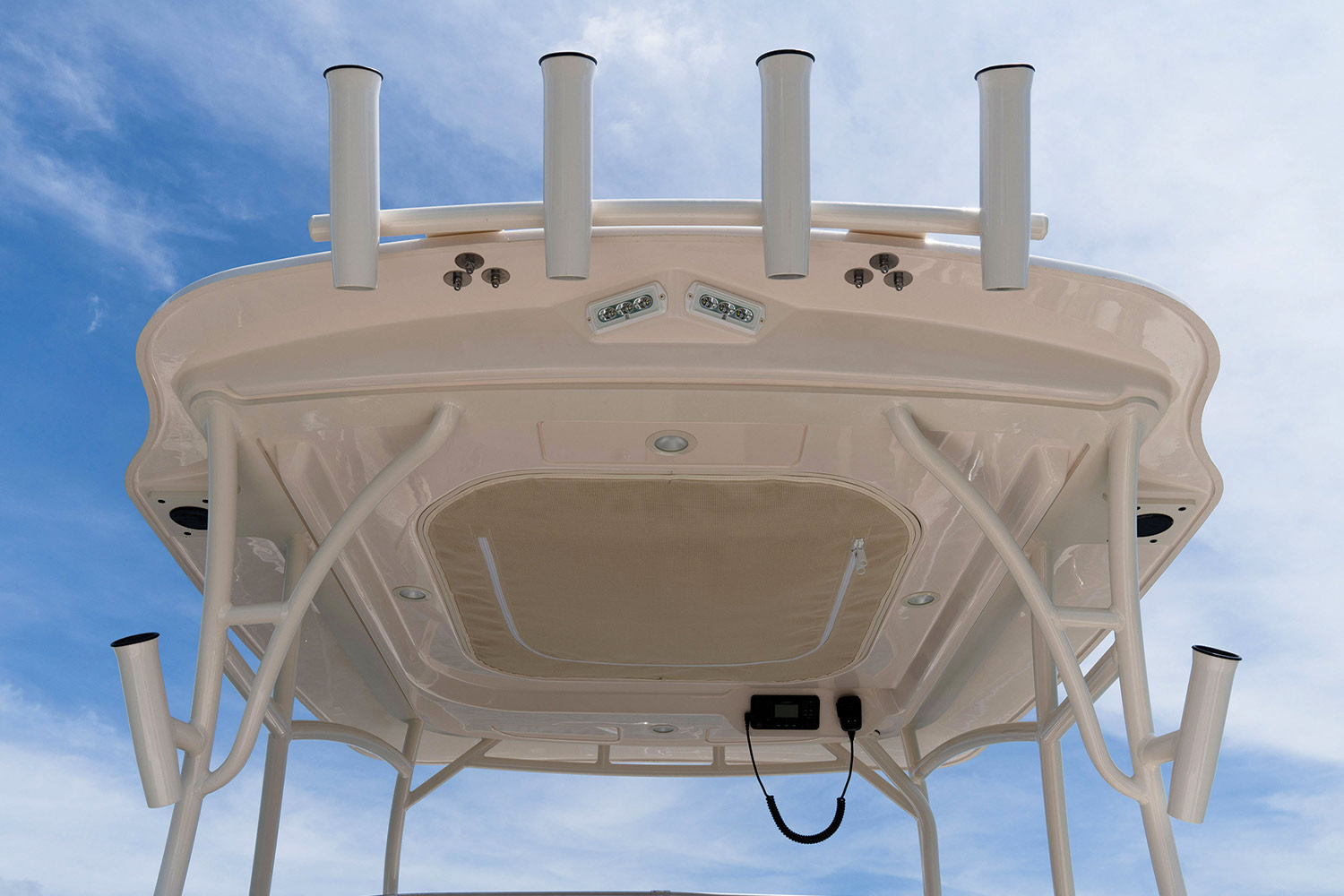 the roof on a Grady-White boat